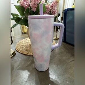 Pastel Tie-Dye Tumbler with Handle